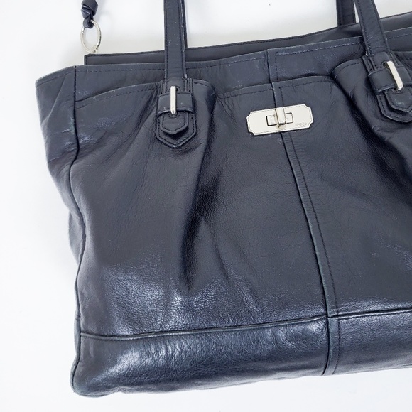 Coach Chelsea Leather Handbag black shoulder bag straps handles purse tote - Picture 4 of 16